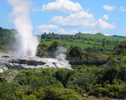 Роторуа - город гейзеров в Новой Зеландии